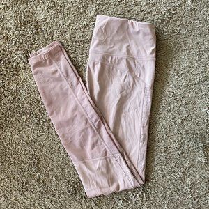 Varley Moisture Wicking Mesh Pink Yoga Pants